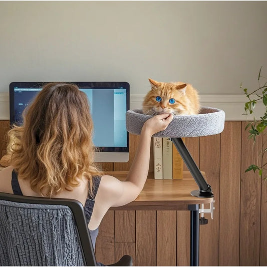 Adjustable Desktop Cat Bed & Climbing Perch